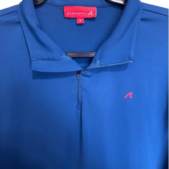 Redvanly Hubbard Quarter Zip Pullover Tuxedo Stripe Blue Red White Size Small - Picture 6 of 15